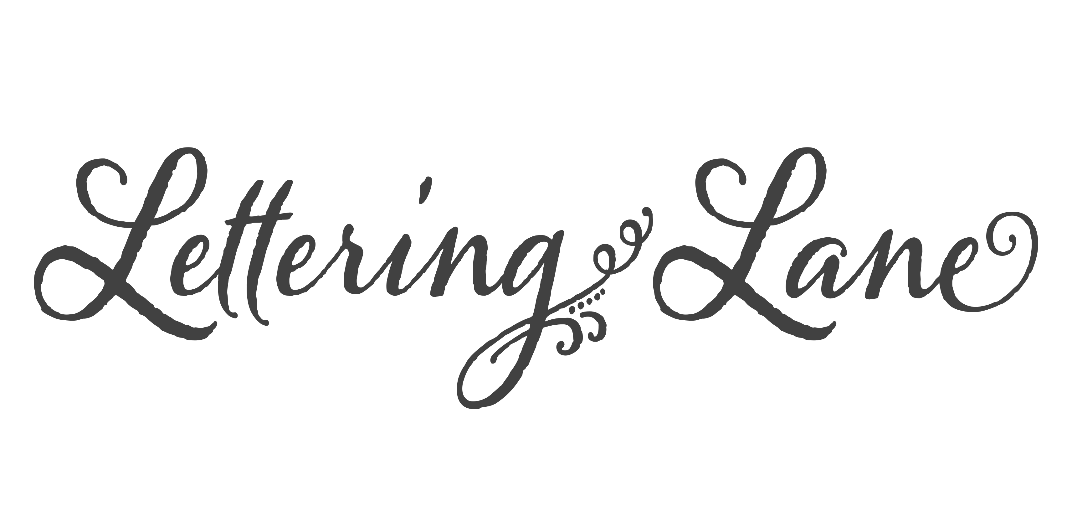 Lettering Lane Logo single line